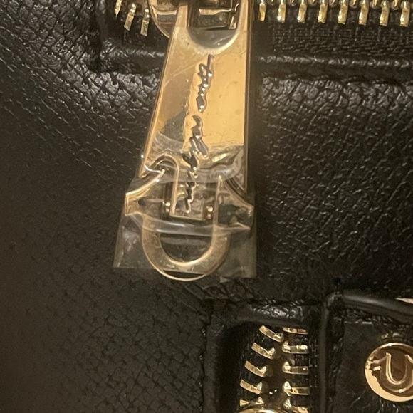 True Religion Black Leather Bag with Gold Accents - Picture 9 of 16